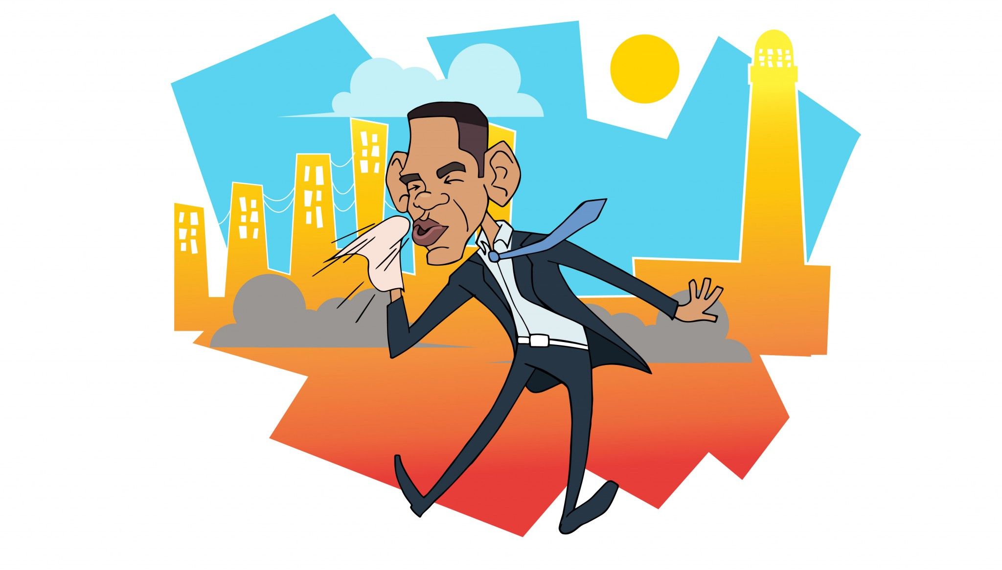 Obama en Cuba / Ilustración: Orlando Pulido