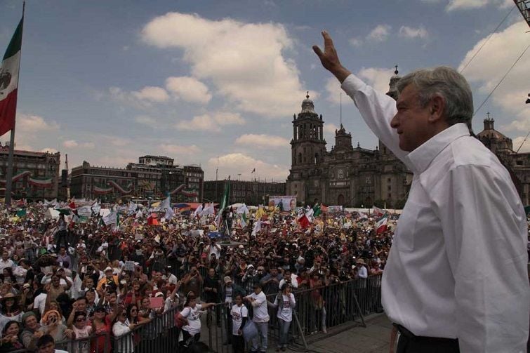 Andrés Manuel López Obrador en el Zócalo / Foto: lopezobrador.org.mx