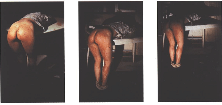 Rape Scene, 1973./ Fotografía, 398 x 310 mm. Tate Modern Gallery, Londres./ Ana Mendieta.