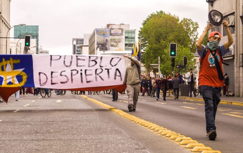 Ruber Osoria. Manifestaciones en Chile. Concepción, octubre 2019.