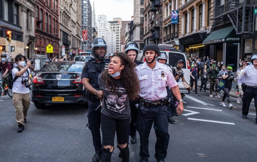 Arien Chang. Protestas en Nueva York.
