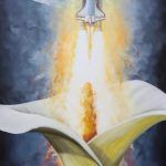 Midnight Launch. Oil on Canvas. 66 x 40 inches. 2020