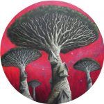 The Northern Nights. Oil on Canvas. 78 inches diameter. 2014