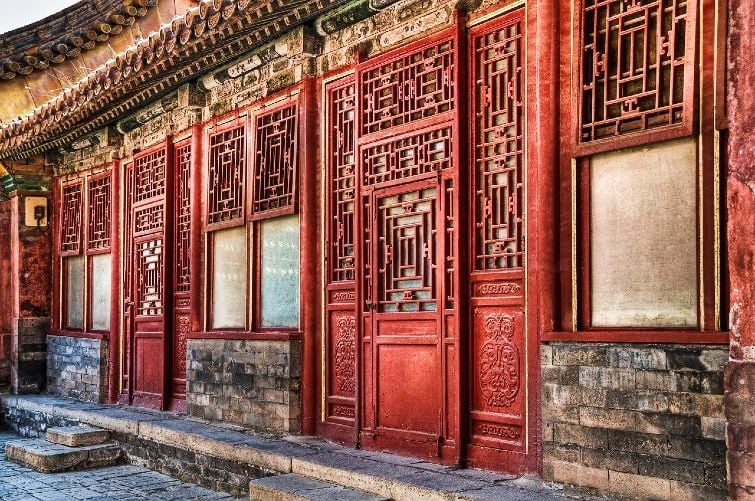 Una puerta. Ciudad Prohibida, China