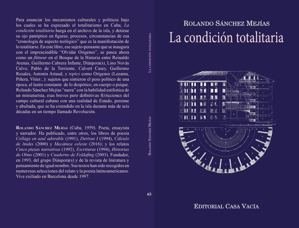 Cubierta de ‘La condición totalitaria’ (Casa Vacía, 2021); Rolando Sánchez Mejías
