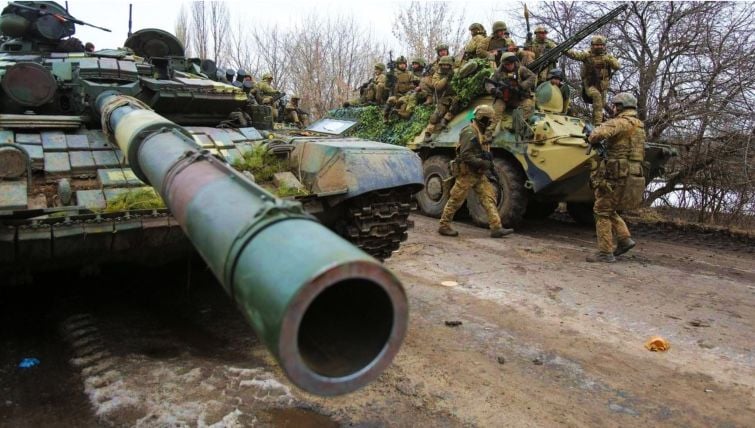 Rusia ataca a Ucrania. 24 de febrero de 2022 / Foto: Anatoli Stepanov / AFP