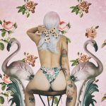 Pastel pink oil paint textured background