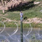 Group of ilegal immigrants intercepted by the Border Patrol near Eagle Pass, TX.