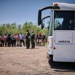 Group of ilegal immigrants intercepted by the Border Patrol near Eagle Pass, TX.