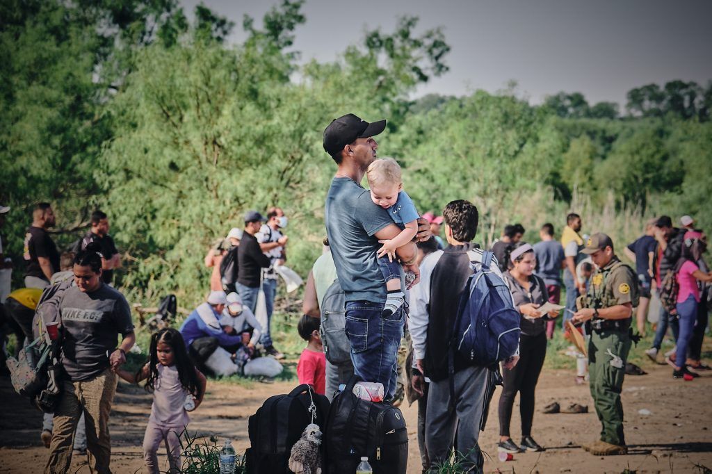Migrantes en Eagle Pass