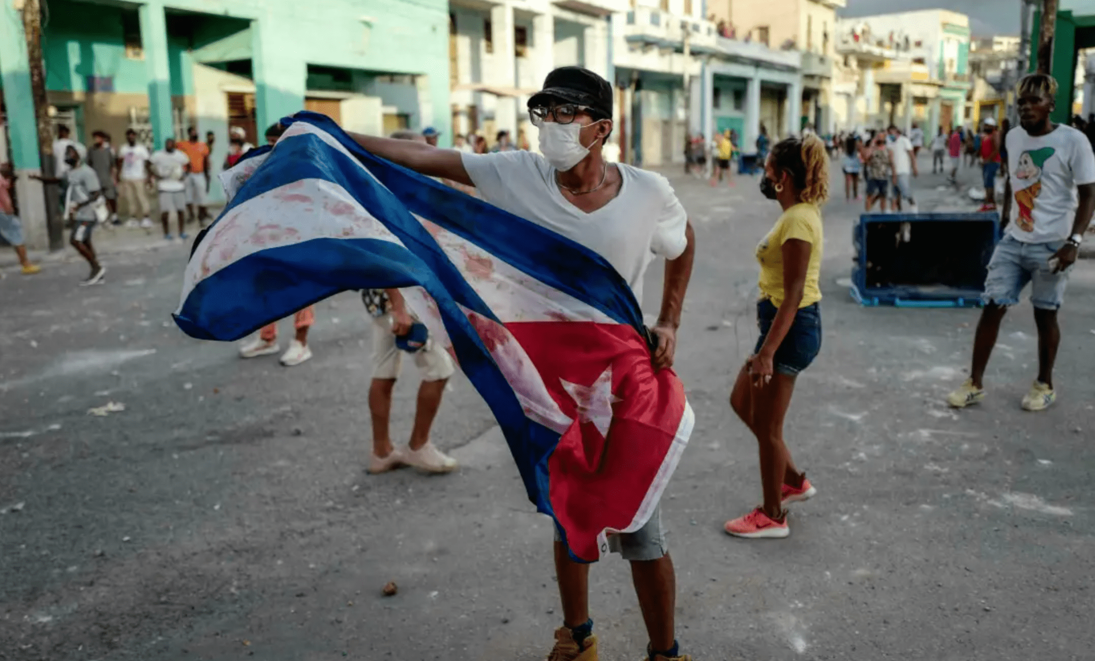 Manifestante del 11J en Cuba / Foto: AP