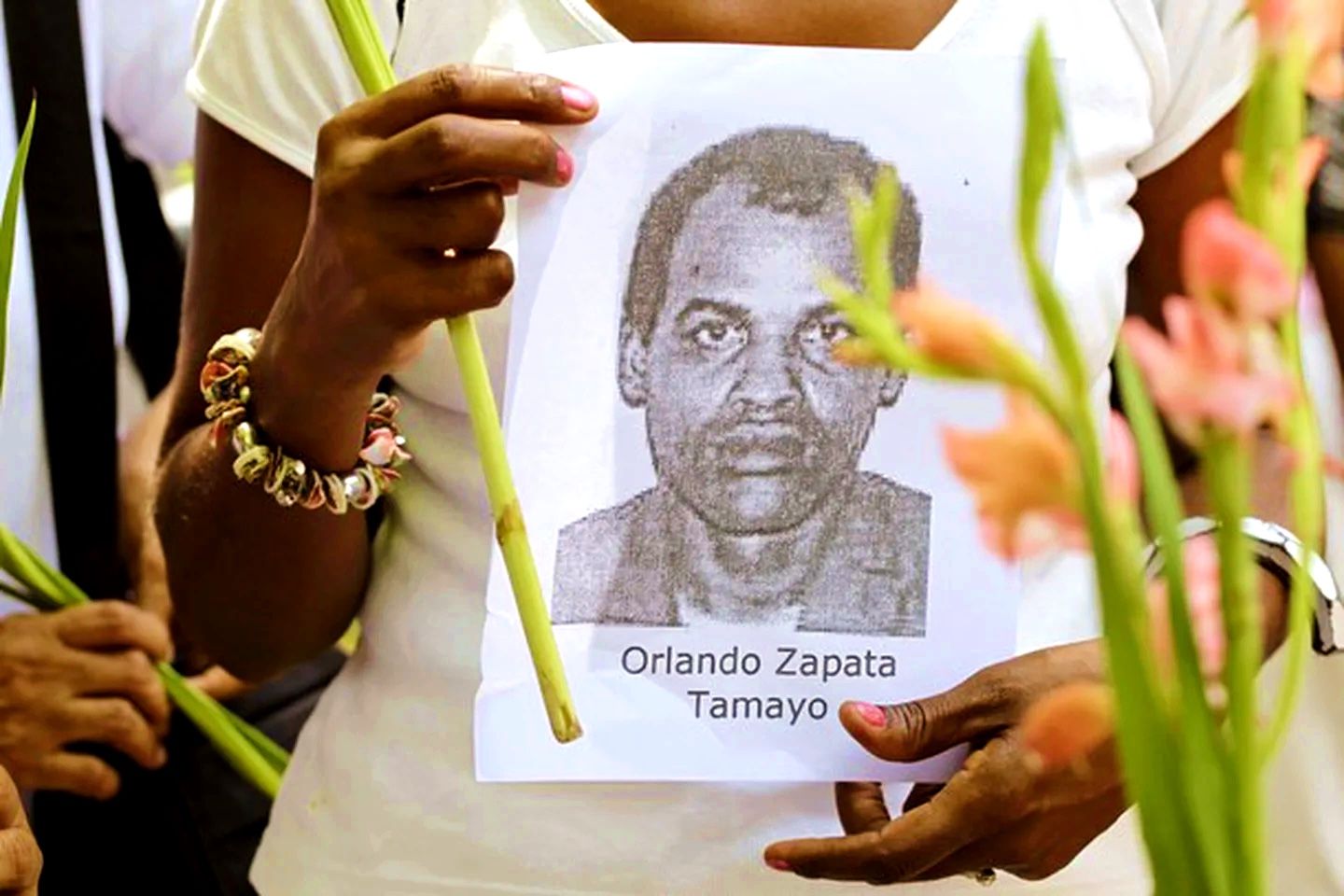 Poster de Orlando Zapata Tamayo / Foto: Reuters / Vía: Infobae