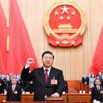 Xi Jinping jurando como presidente de China