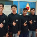 Photo of Daniel, on far left, in Pt Bantera Agung Samdura manning agency’s office, August 30, 2019