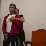 Rey y Alberto en el taller de ensayo-2 de su performance para la Monstra cabaret