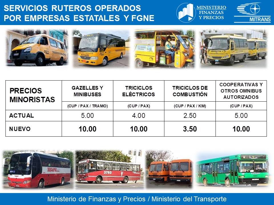 Nuevas tarifas para el transporte urbano / Imagen: MITRANS