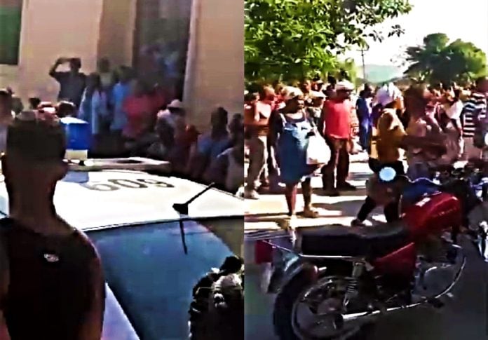 Cientos de cubanos mantuvieron las protestas populares en El Cobre, Santiago de Cuba / Imagen: Facebook