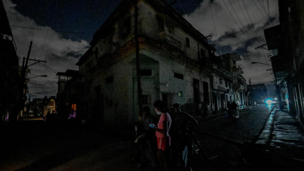Una calle en La Habana afectada por un apagón