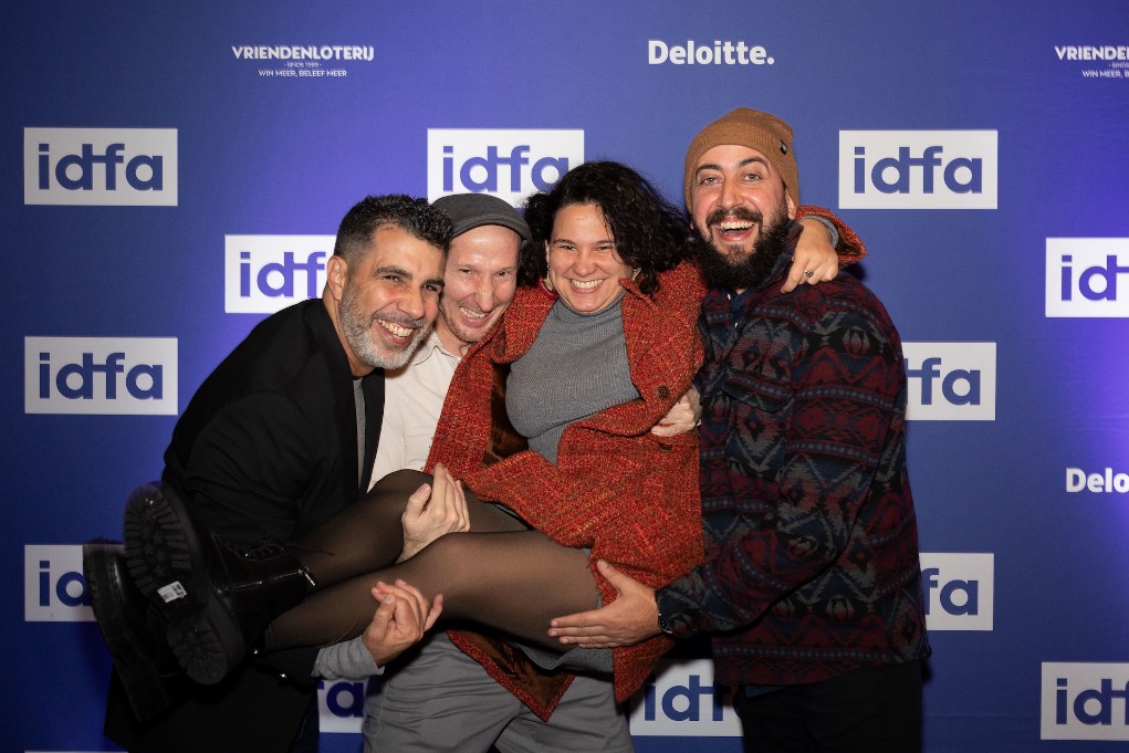 Boris Prieto, Sergio Fernández, Daniela Muñoz y Alejandro Alonso en el estreno en IDFA de ‘Cuatro hoyos’