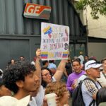 Manifestación de venezolanos en la Ciudad de México