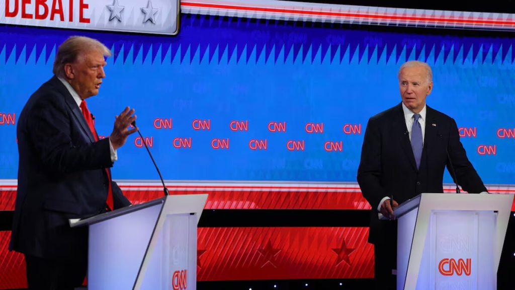 Donald Trump y Joe Biden durante el primer debate de cara a las elecciones presidenciales