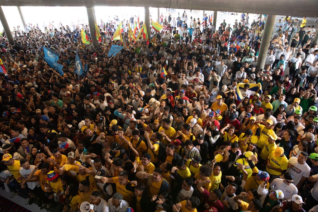 Edmundo González y María Corina Machado en la Universidad Central de Venezuela; 14 de julio de 2024 / Foto: Gustavo Alemán