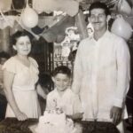 Reinaldo García Ramos, en su cumpleaños; 1951