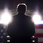 Trump, Donald. On stage