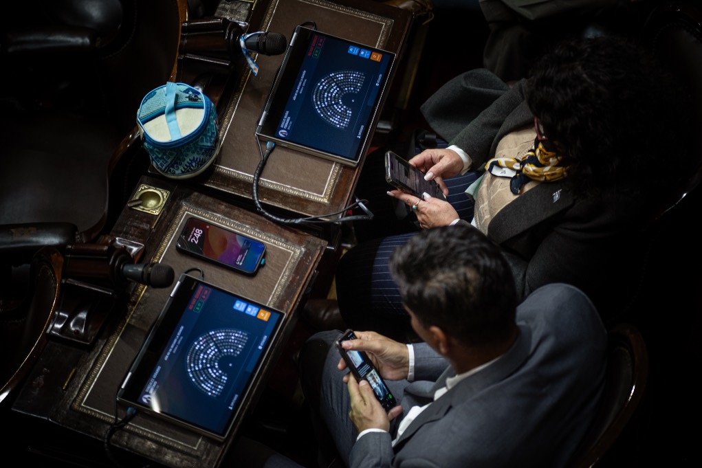 Interior del Congreso de la Nación Argentina en Buenos Aires; abril, 2025