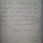 Dedicatoria de María Zambrano-Nansen Tápanes