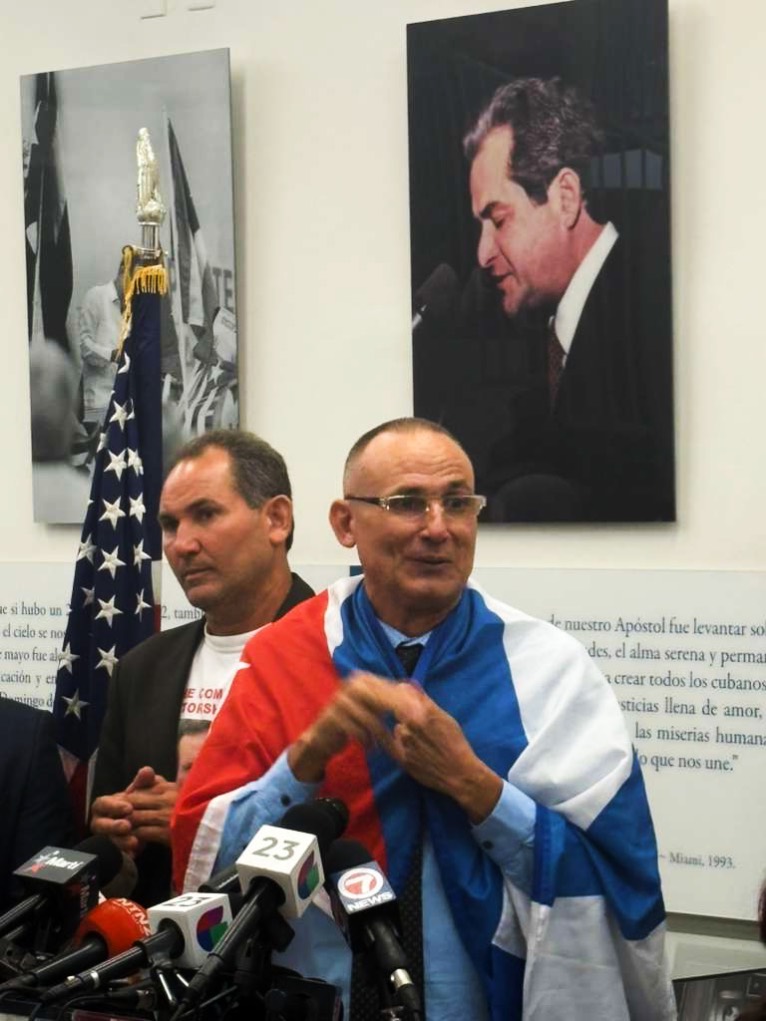 José Daniel Ferrer, opositor y expreso político cubano, tras su llegada a Miami (13 de octubre de 2025)