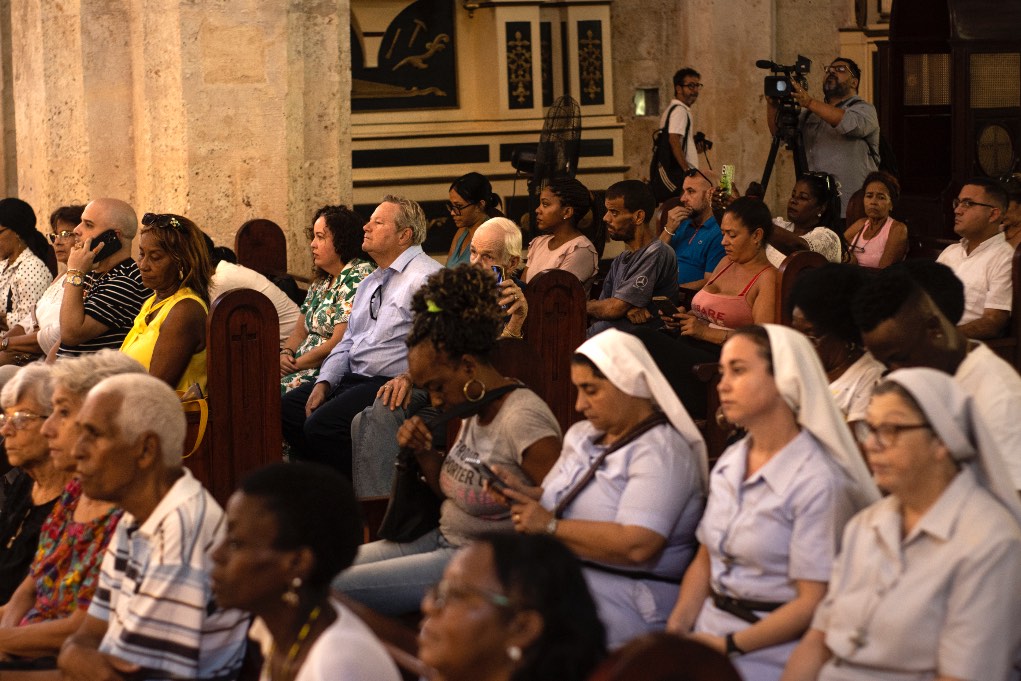 Misa para Celia Cruz en su centenario. Parroquia de Nuestra Señora de la Caridad del Cobre, en La Habana (21 de octubre de 2025)