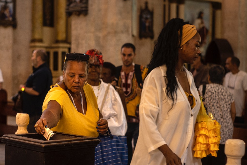 Misa para Celia Cruz en su centenario. Parroquia de Nuestra Señora de la Caridad del Cobre, en La Habana (21 de octubre de 2025)