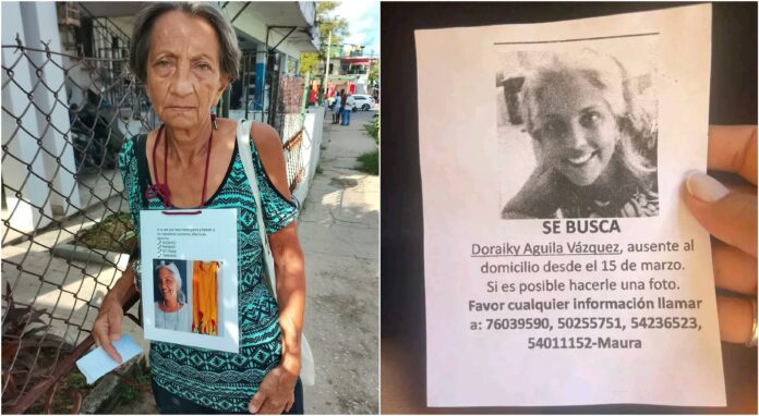Maura Vázquez busca a su hija Doraiky con un cartel por toda la ciudad / Fotos tomadas de Internet