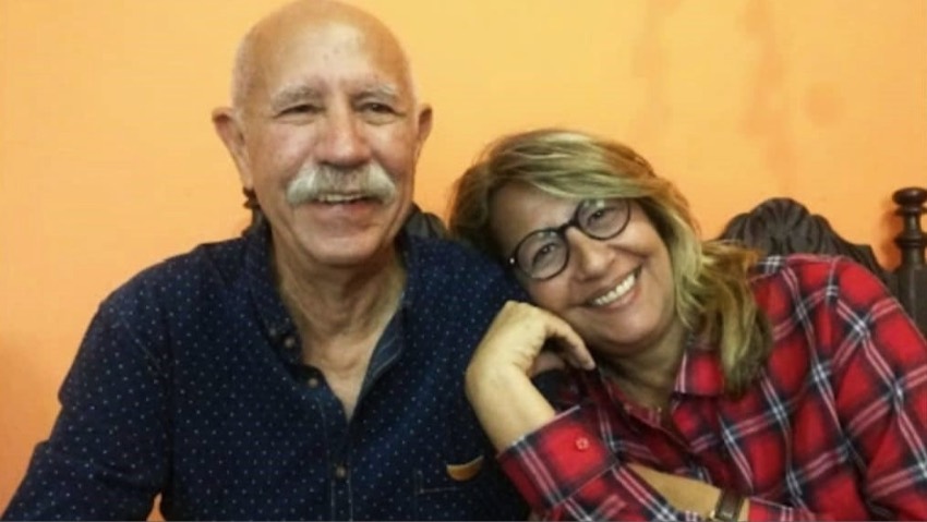 Carlos Aldana junto a su hija Laura