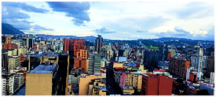 Vista (intervenida) de Caracas, enero de 2026