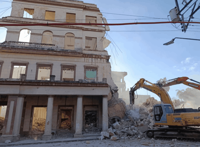 Demolición del ISDi, en La Habana / Foto de la Asamblea Municipal del Poder Popular Centro Habana