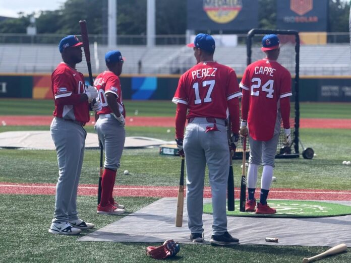 Práctica de bateo. Equipo Cuba; Clásico Mundial de Béisbol 2026