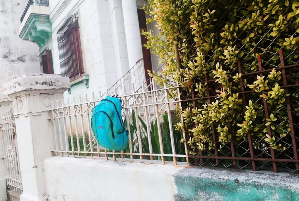 Una mochila. Día de la Marcha de las Antorchas; La Habana, 27 de enero de 2026