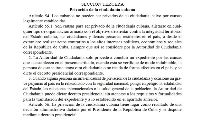 Sección de la Ley Ciudadanía sobre la pérdida de la nacionalidad