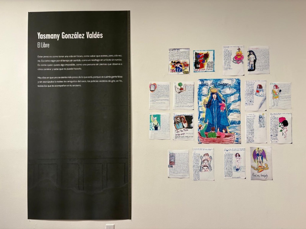 Dibujos de Yasmany González Valdés, «El Libre». Muestra ‘La prisión invisible. Artistas presos en las Américas’; Museo de las Américas, en Washington, DC (29 de abril – 11 de julio de 2026)