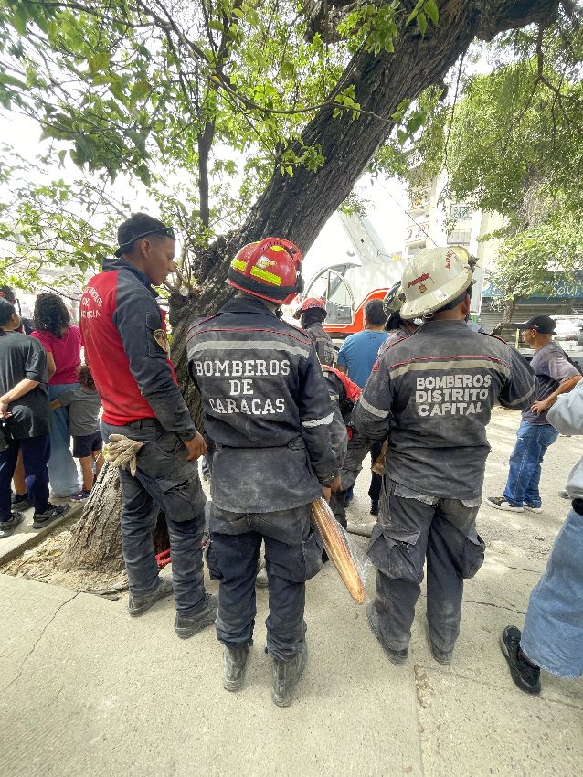 Bomberos, rescatistas y ciudadanos trabajan en Caracas tras los sismos del 24 de junio de 2026