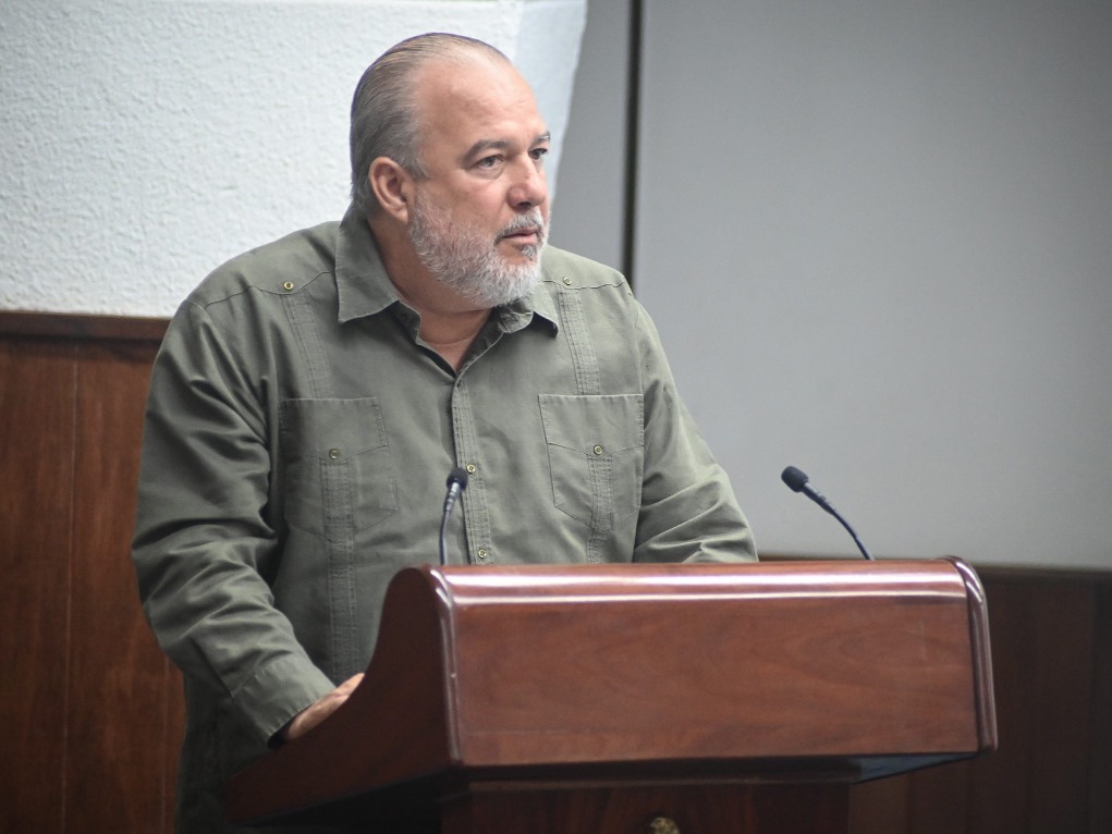 Manuel Marrero Cruz en la presentación de la reforma; junio de 2026