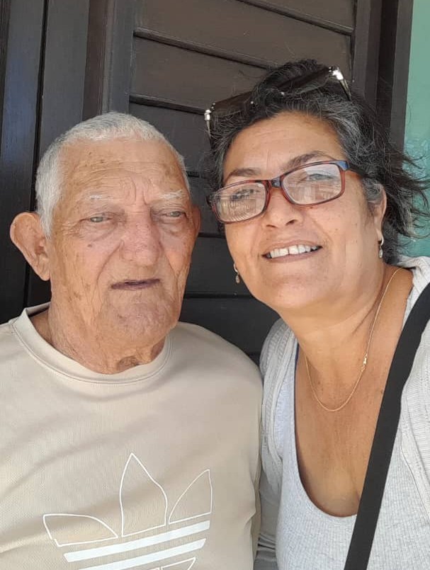 Karen y su padre / Foto de cortesía