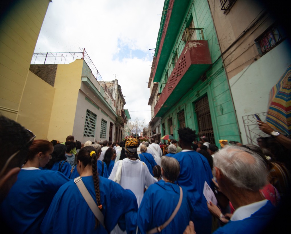 Peregrinación por la calle Manrique. Celebración de la Virgen de la Caridad del Cobre; La Habana, septiembre de 2026