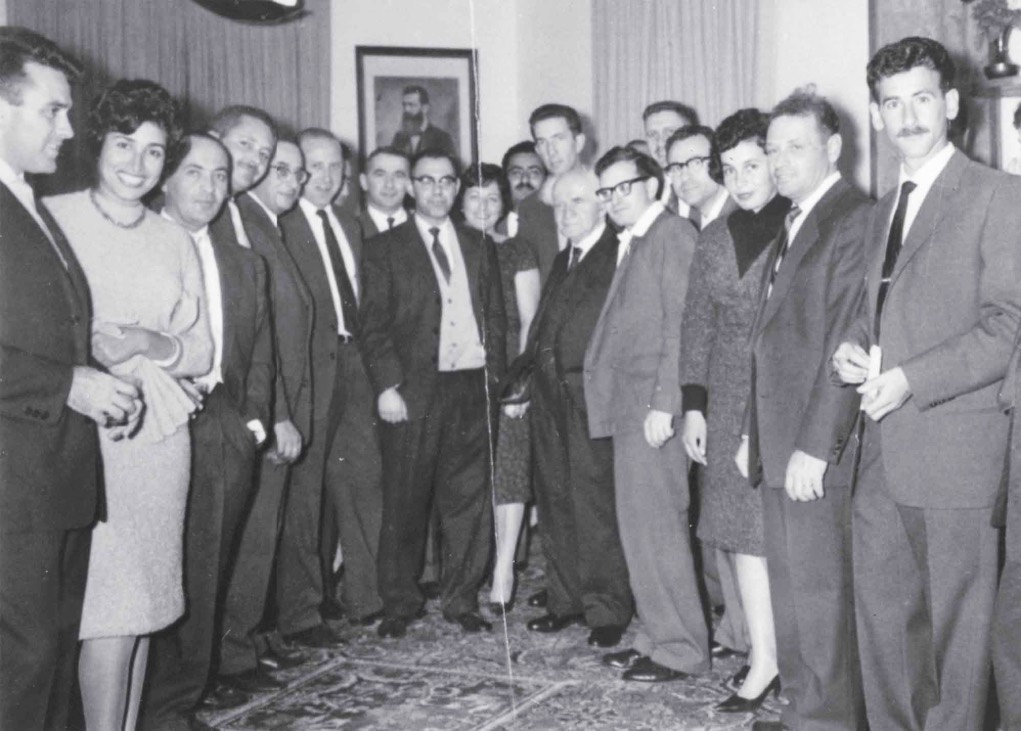Parte del equipo del Mossad que trabajó en la captura del nazi Adolf Eichmann 1960, en Buenos Aires
